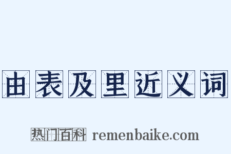由表及里近义词是什么意思的图片
